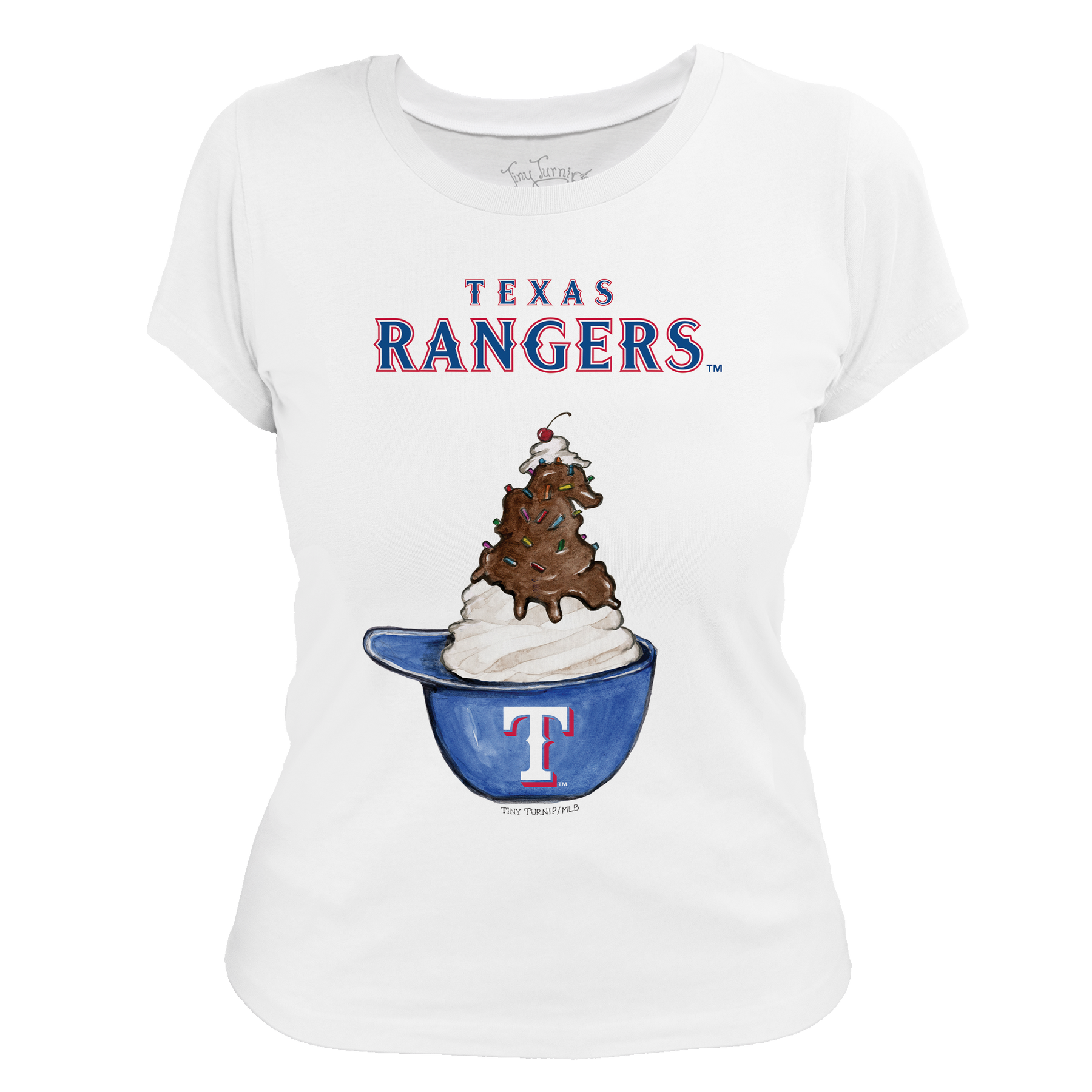 Texas Rangers Sundae Helmet Women's Tee Shirt