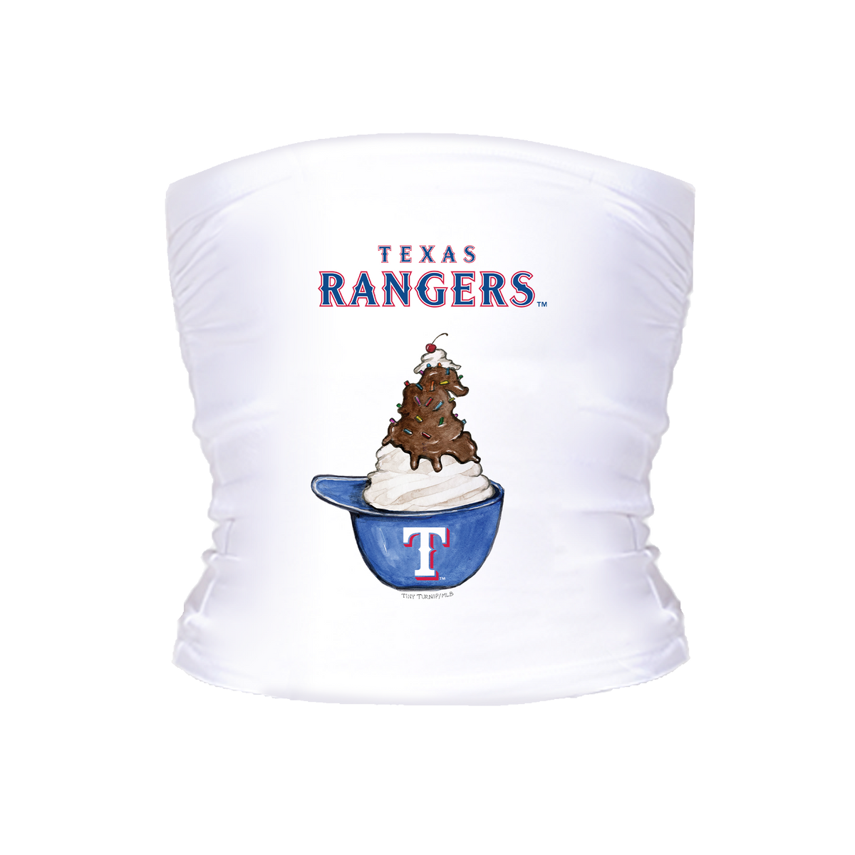 Texas Rangers Sundae Helmet Crop Tube Top