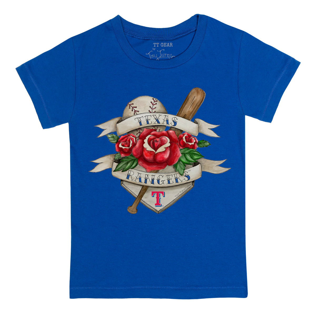 Texas Rangers Tattoo Rose Tee Shirt