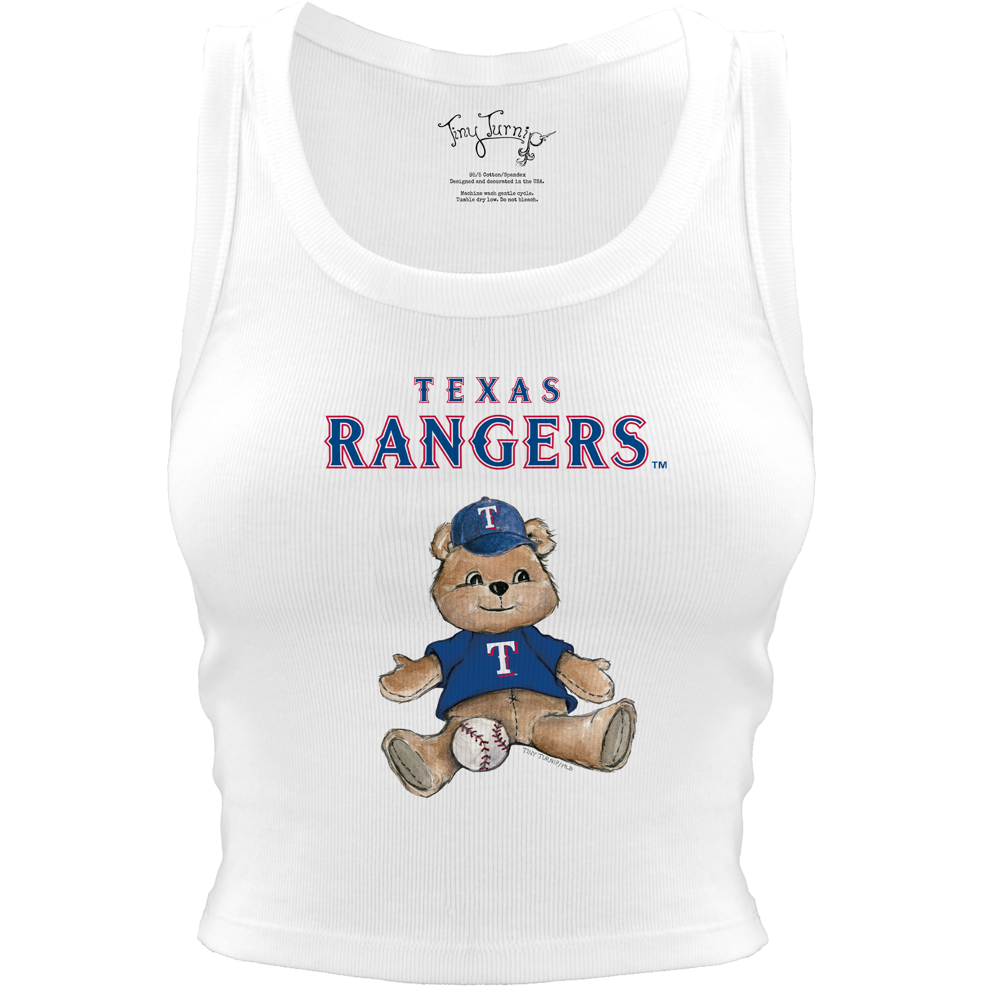 Texas Rangers Teddy Crop Tank– Tiny Turnip