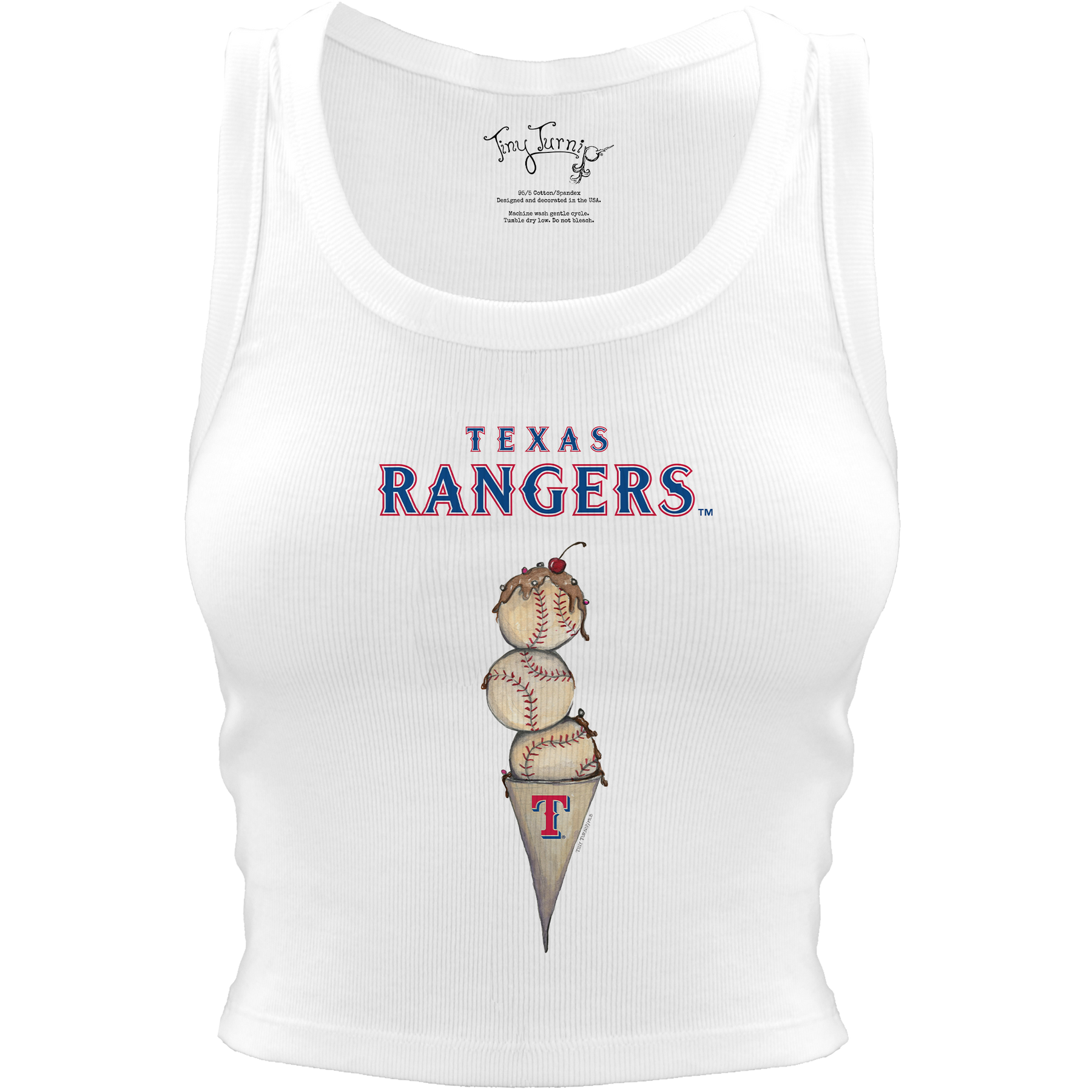 Texas Rangers Triple Scoop Crop Tank