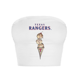 Texas Rangers Triple Scoop Crop Tube Top
