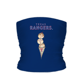 Texas Rangers Triple Scoop Tube Top - Tiny Turnip