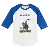 Texas Rangers Velociraptor 3/4 Royal Blue Sleeve Raglan