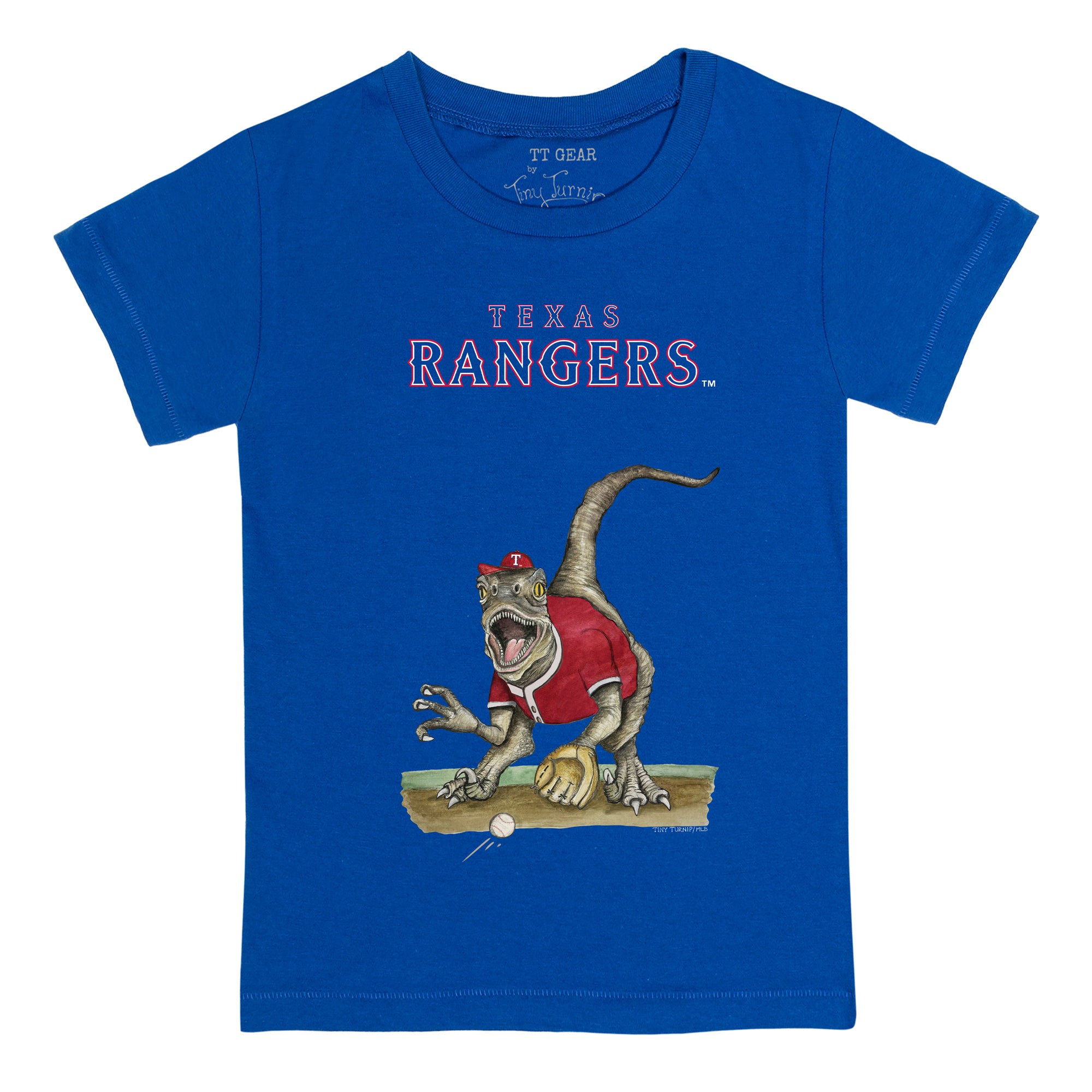Texas Rangers Pvc Texas Rangers Velociraptor Tee Shirt– Tiny Turnip