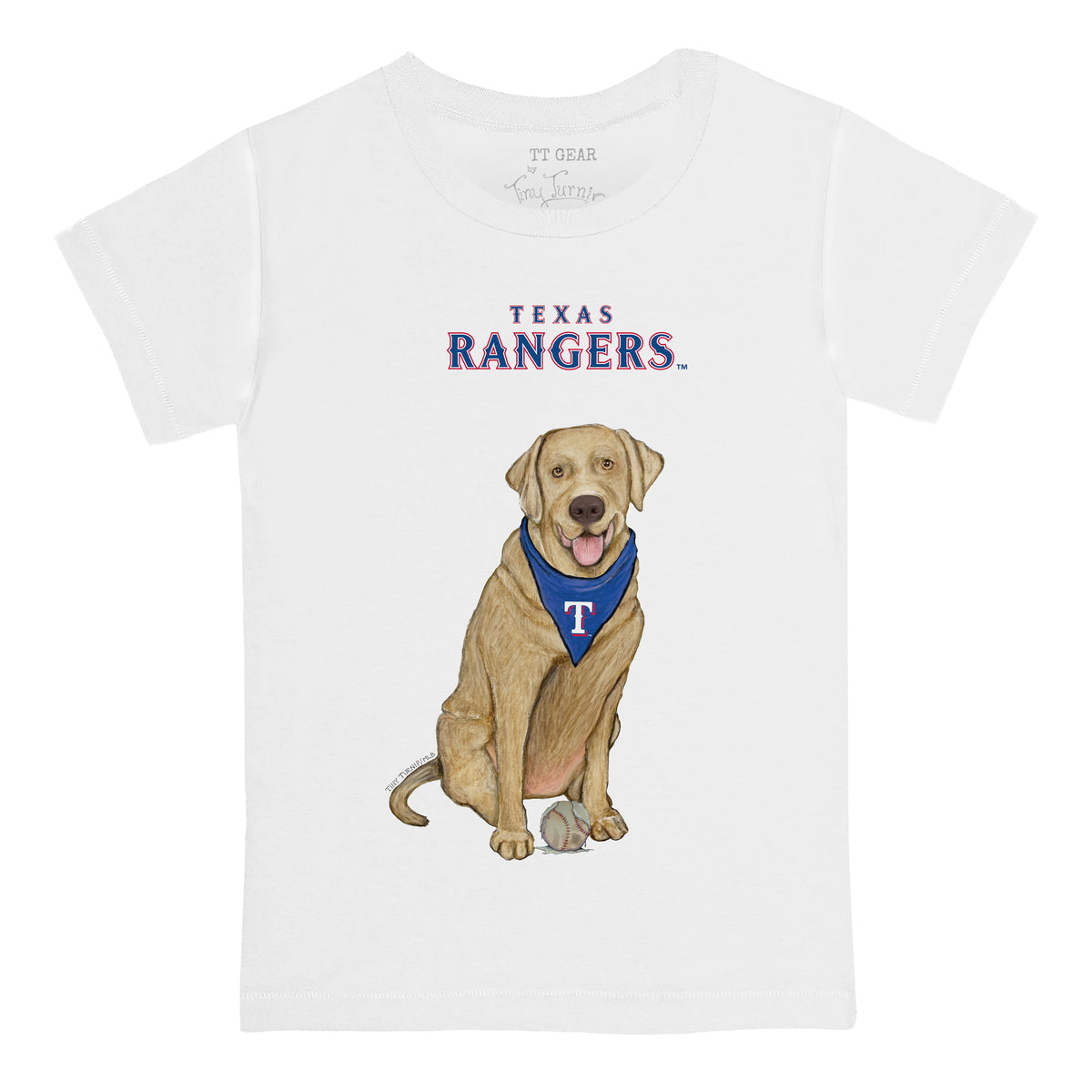 Texas Rangers Yellow Labrador Retriever Tee Shirt