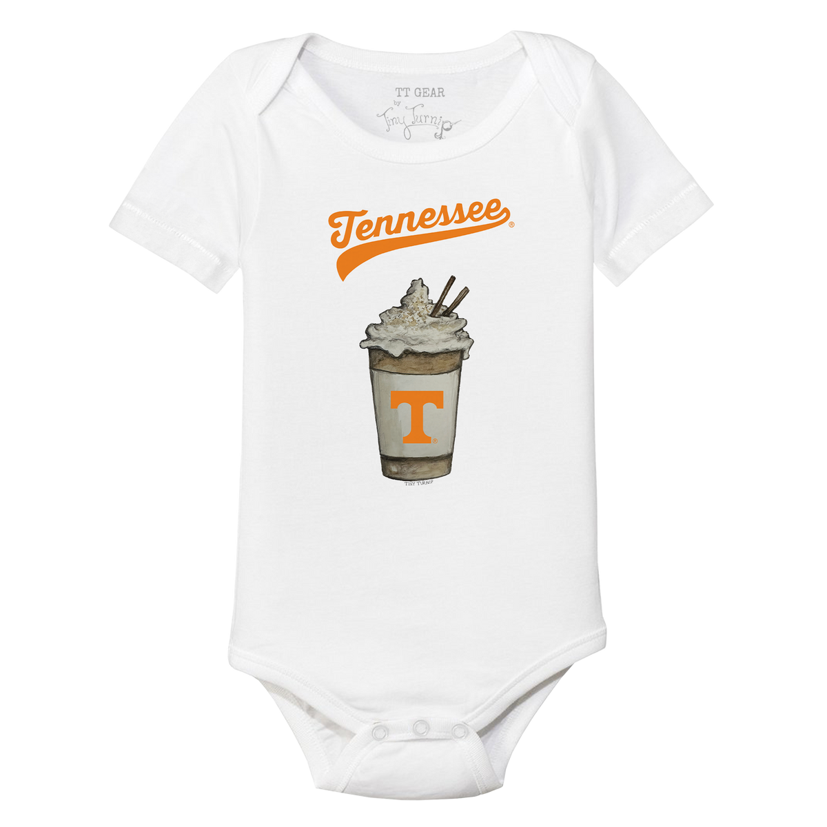 Tennessee Volunteers Latte Short Sleeve Snapper