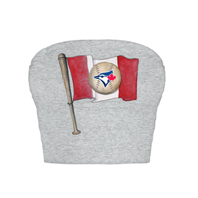 Toronto Blue Jays Baseball Flag Crop Tube Top