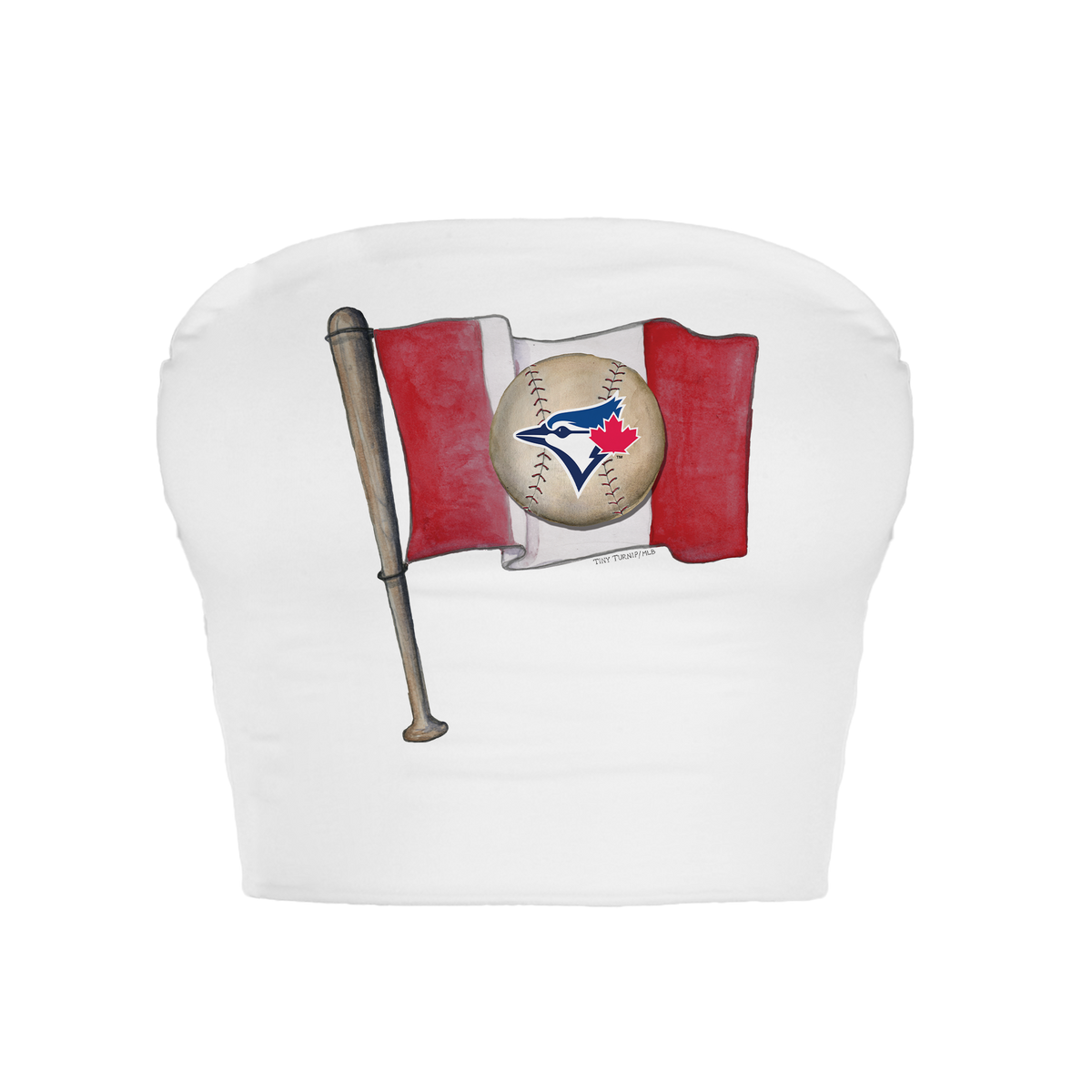 Toronto Blue Jays Baseball Flag Crop Tube Top