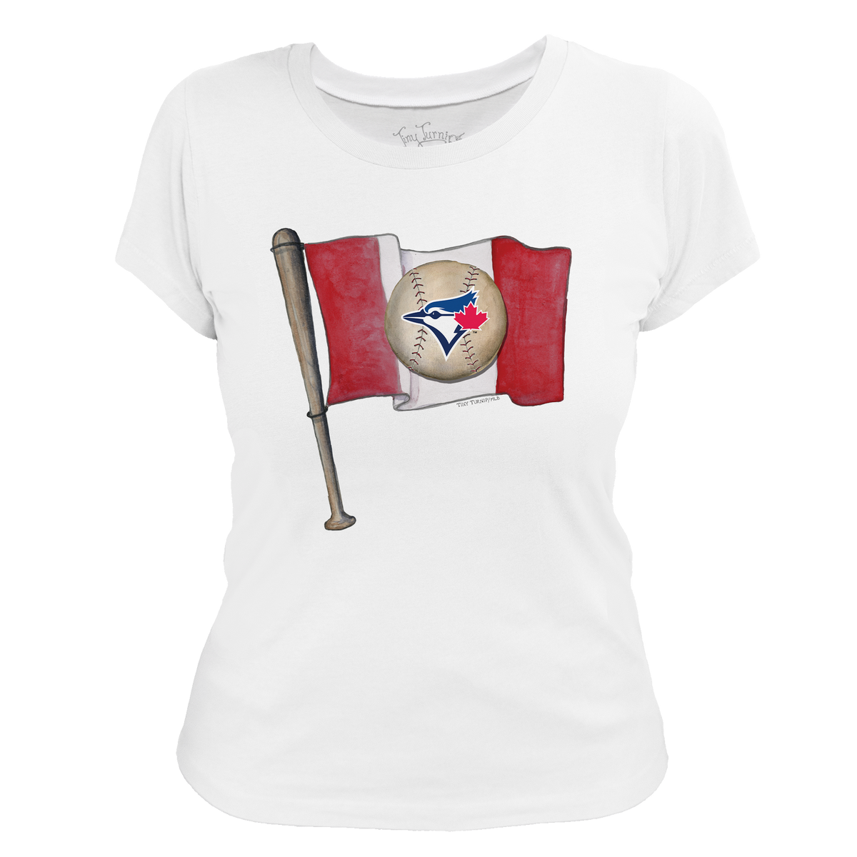 Toronto Blue Jays Baseball Flag Women's Tee Shirt