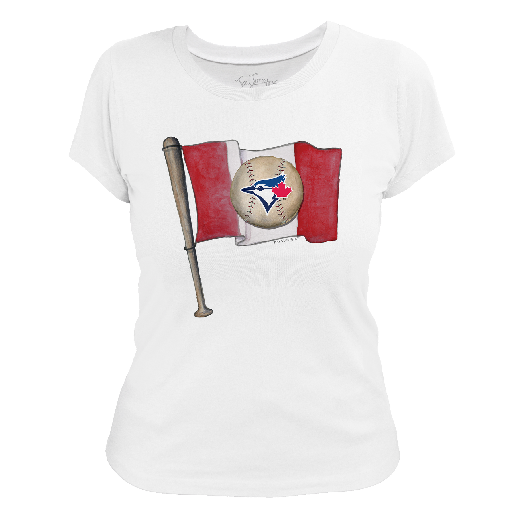 Toronto Blue Jays Baseball Flag Women's Tee Shirt