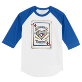 Toronto Blue Jays Card 3/4 Royal Blue Sleeve Raglan