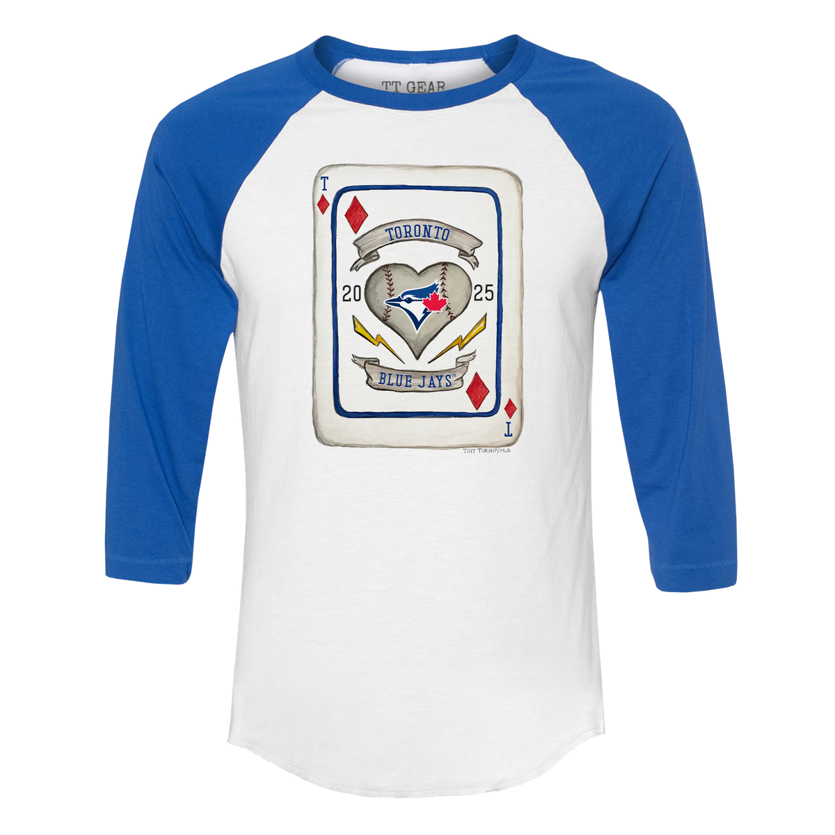 Toronto Blue Jays Card 3/4 Royal Blue Sleeve Raglan