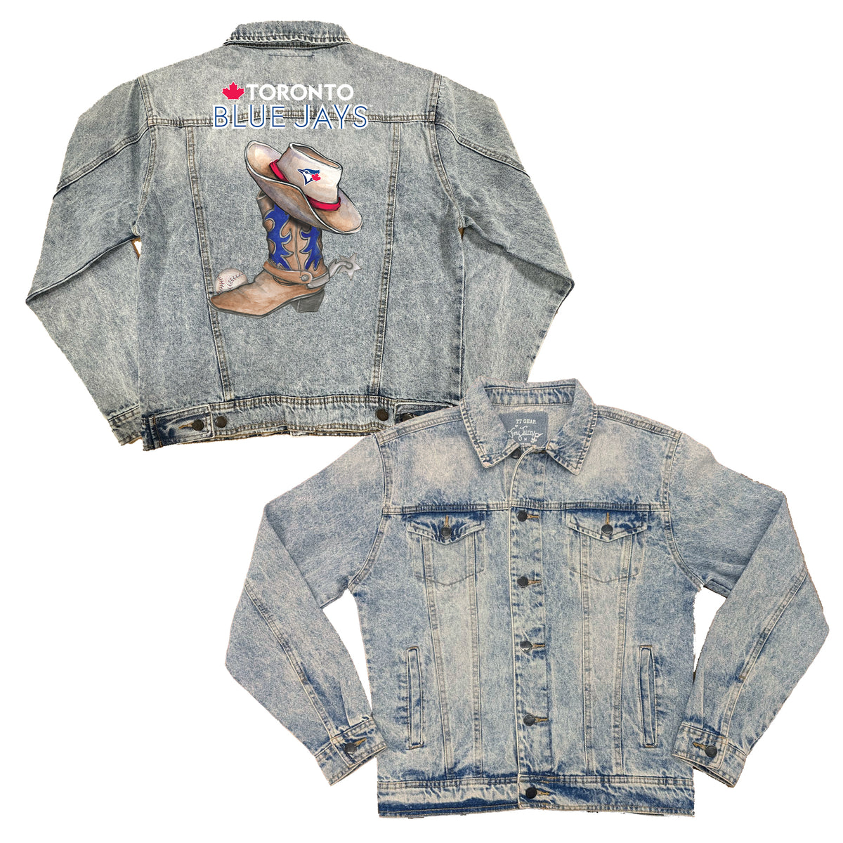 Toronto Blue Jays Cowboy Boot Boyfriend Denim Jacket