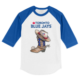 Toronto Blue Jays Cowboy Boot 3/4 Royal Blue Sleeve Raglan