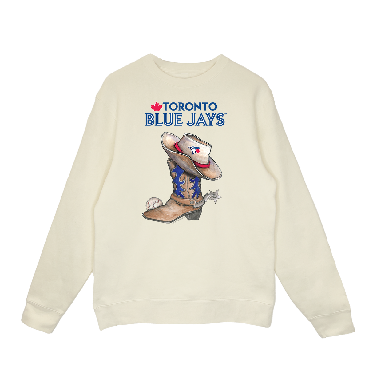 Toronto Blue Jays Cowboy Boot Crewneck Sweatshirt