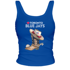 Toronto Blue Jays Cowboy Boot Ribbed Tank - Tiny Turnip