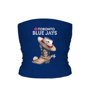 Toronto Blue Jays Cowboy Boot Tube Top - Tiny Turnip