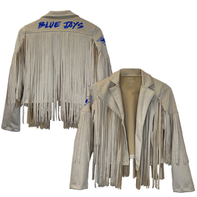 Toronto Blue Jays Farrah Fringe Jacket --(ships after 8/11)