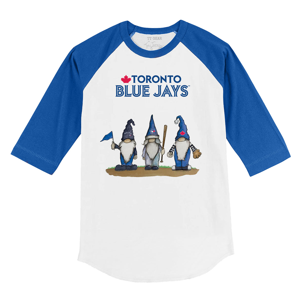 Toronto Blue Jays Gnomes 3/4 Royal Blue Sleeve Raglan