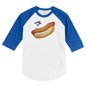 Toronto Blue Jays Hot Dog 3/4 Royal Blue Sleeve Raglan