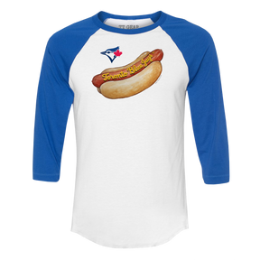 Toronto Blue Jays Hot Dog 3/4 Royal Blue Sleeve Raglan