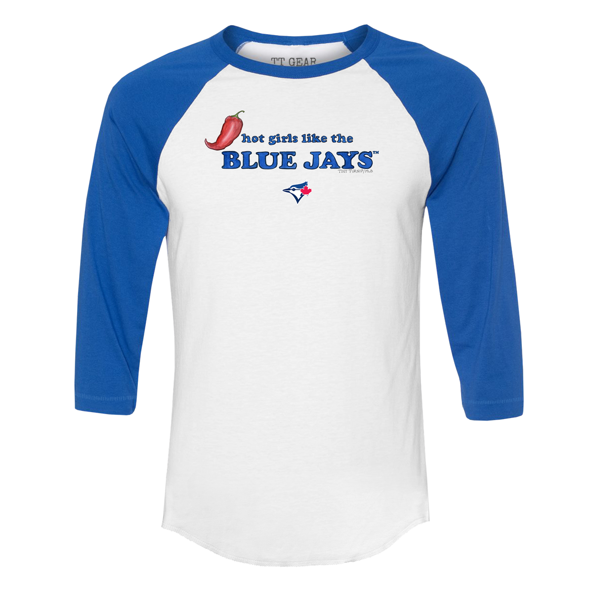 Toronto Blue Jays Hot Girls 3/4 Royal Blue Sleeve Raglan