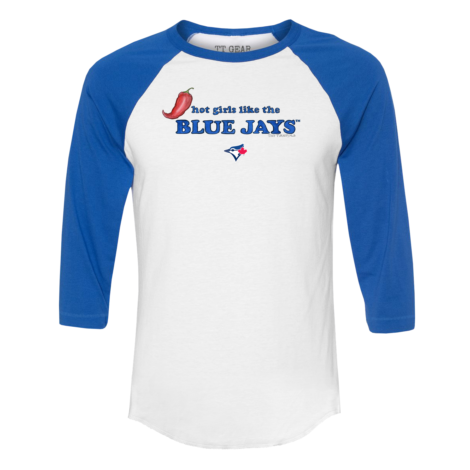 Toronto Blue Jays Hot Girls 3/4 Royal Blue Sleeve Raglan