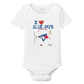 I Heart Blue Jays Short Sleeve Snapper - Tiny Turnip