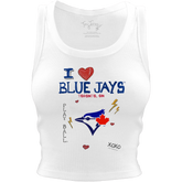 Toronto Blue Jays I Heart Team Crop Tank - Tiny Turnip