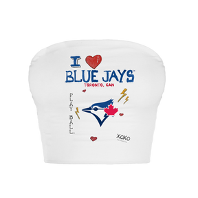 Toronto Blue Jays I Heart Blue Jays Crop Tube Top