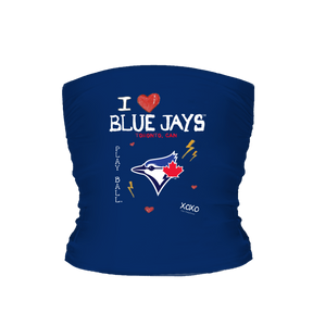 Toronto Blue Jays I Heart Blue Jays Tube Top - Tiny Turnip
