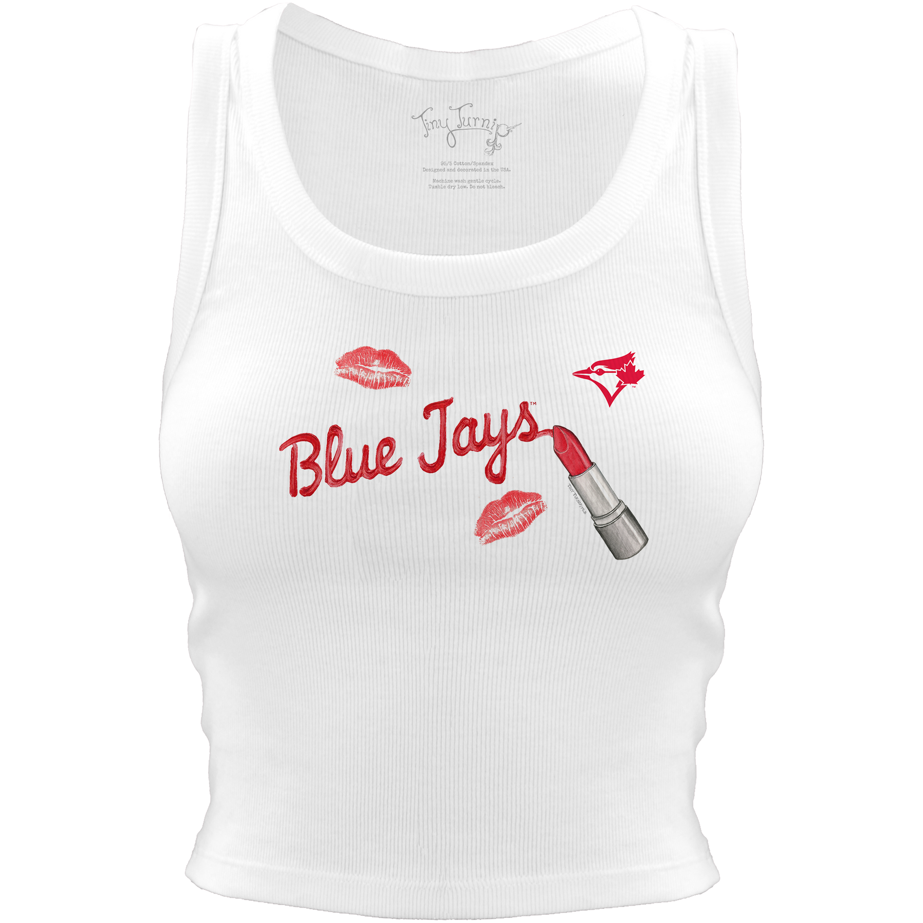 Toronto Blue Jays Lipstick Crop Tank - Tiny Turnip
