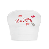 Toronto Blue Jays Lipstick Crop Tube Top - Tiny Turnip