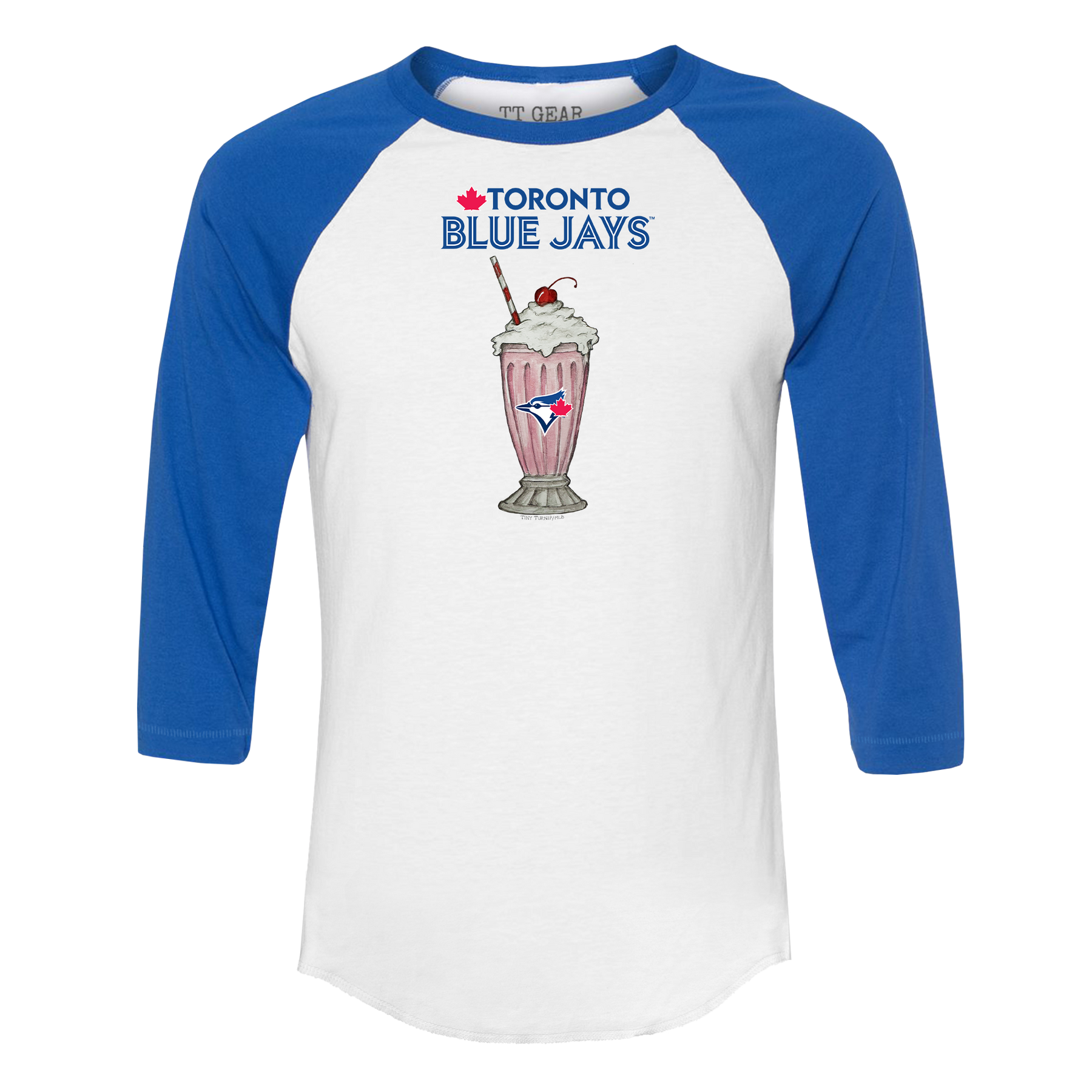 Toronto Blue Jays Milkshake 3/4 Royal Blue Sleeve Raglan