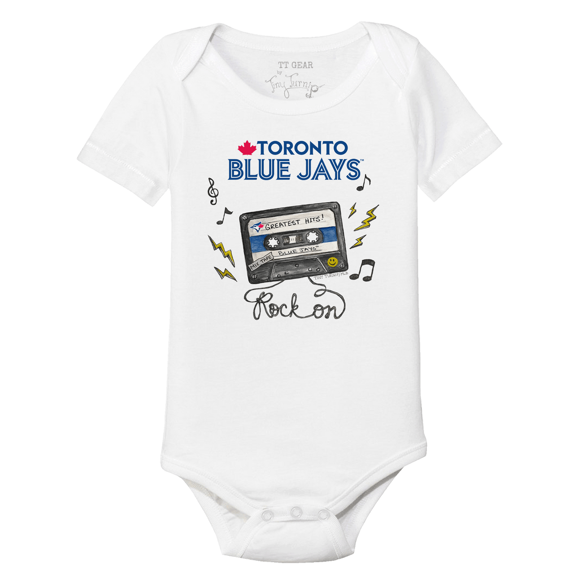 Toronto Blue Jays Mixtape Short Sleeve Snapper - Tiny Turnip