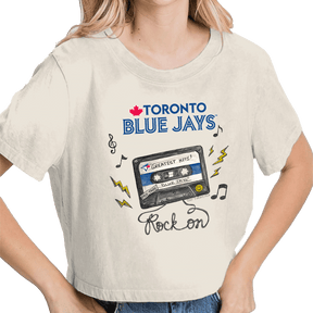 Toronto Blue Jays Mixtape Vintage Crop Tee - Tiny Turnip