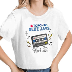 Toronto Blue Jays Mixtape Vintage Crop Tee - Tiny Turnip