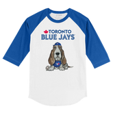 Toronto Blue Jays Puddy 3/4 Royal Blue Sleeve Raglan - Tiny Turnip