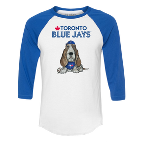 Toronto Blue Jays Puddy 3/4 Royal Blue Sleeve Raglan - Tiny Turnip
