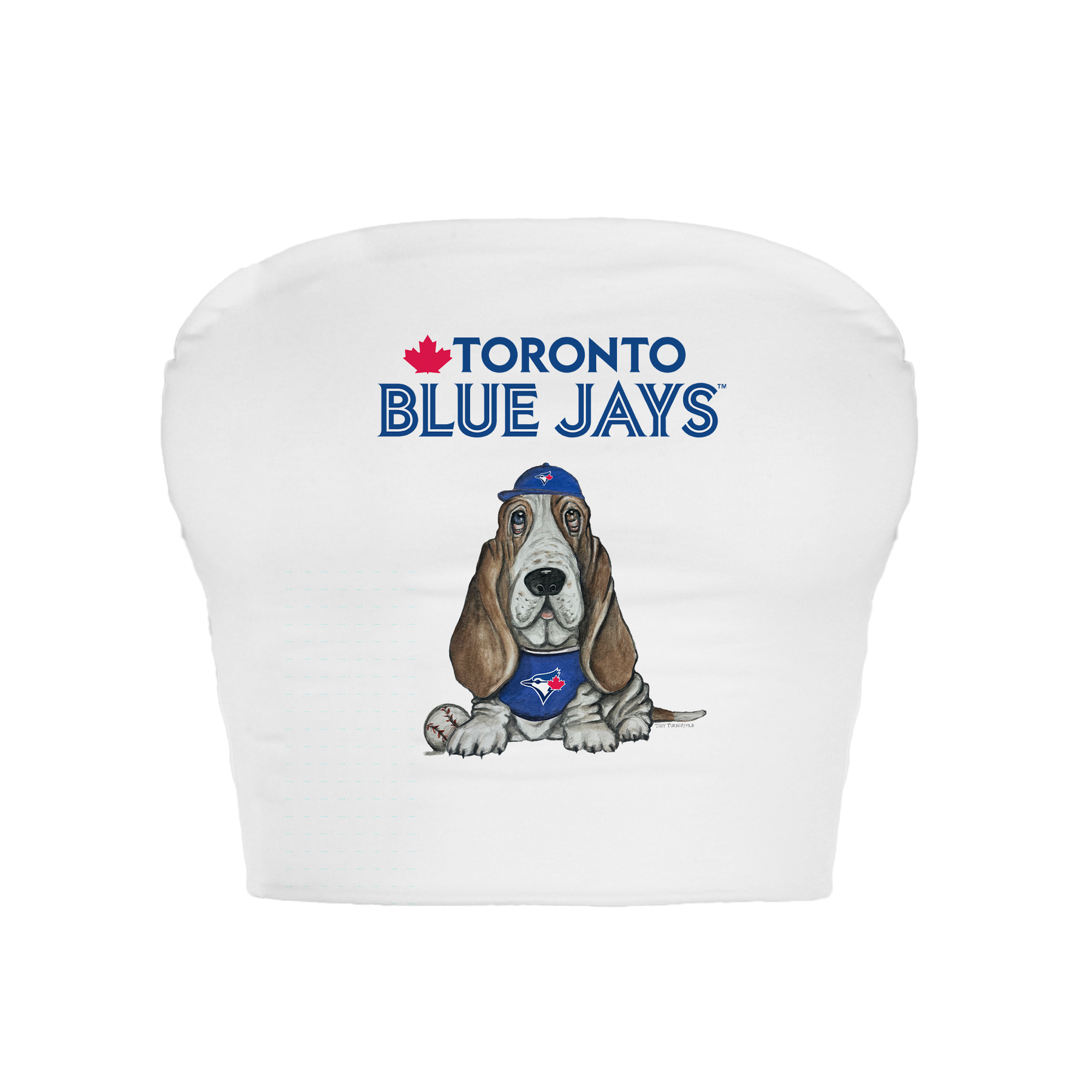 Toronto Blue Jays Puddy Crop Tube Top - Tiny Turnip
