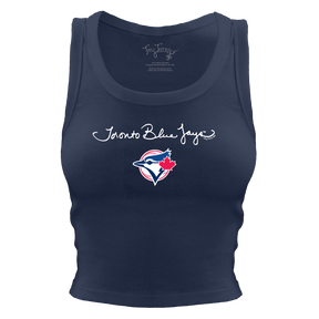 Toronto Blue Jays Script Logo Crop Tank - Tiny Turnip
