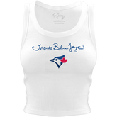 Toronto Blue Jays Logo Script Crop Tank - Tiny Turnip