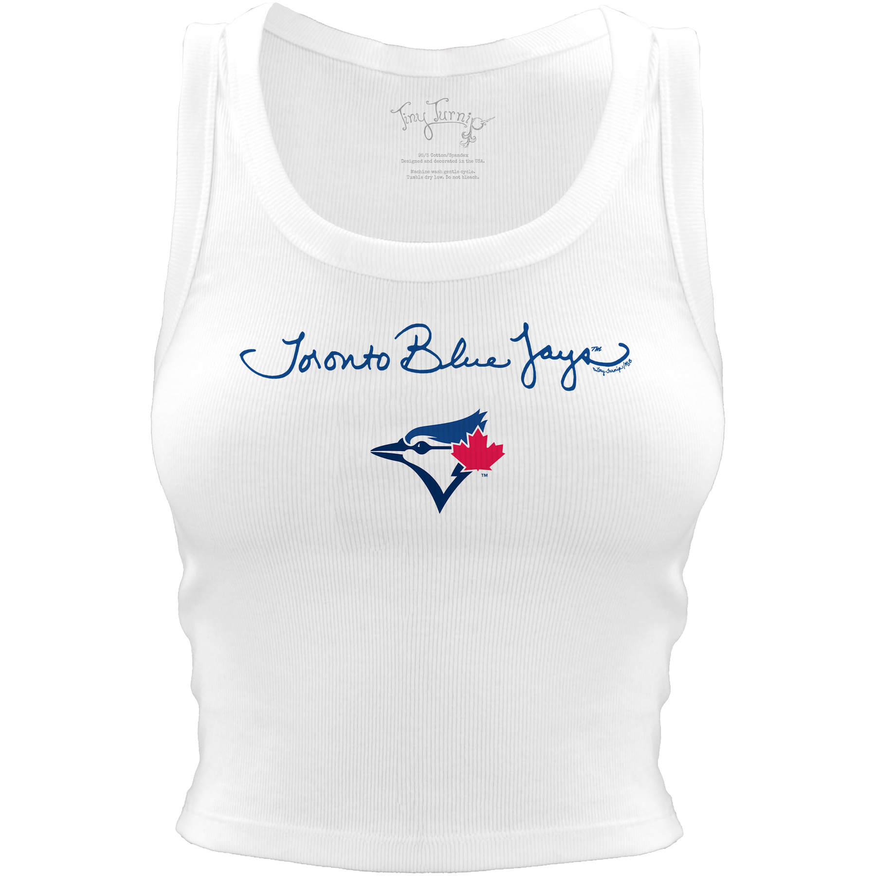 Toronto Blue Jays Logo Script Crop Tank - Tiny Turnip