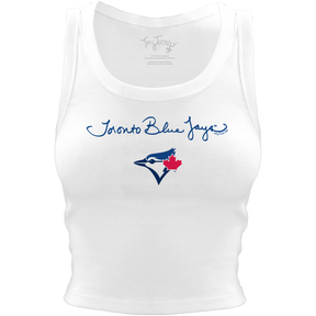 Toronto Blue Jays Logo Script Crop Tank - Tiny Turnip