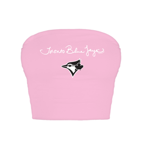 Toronto Blue Jays Logo Script Crop Tube Top