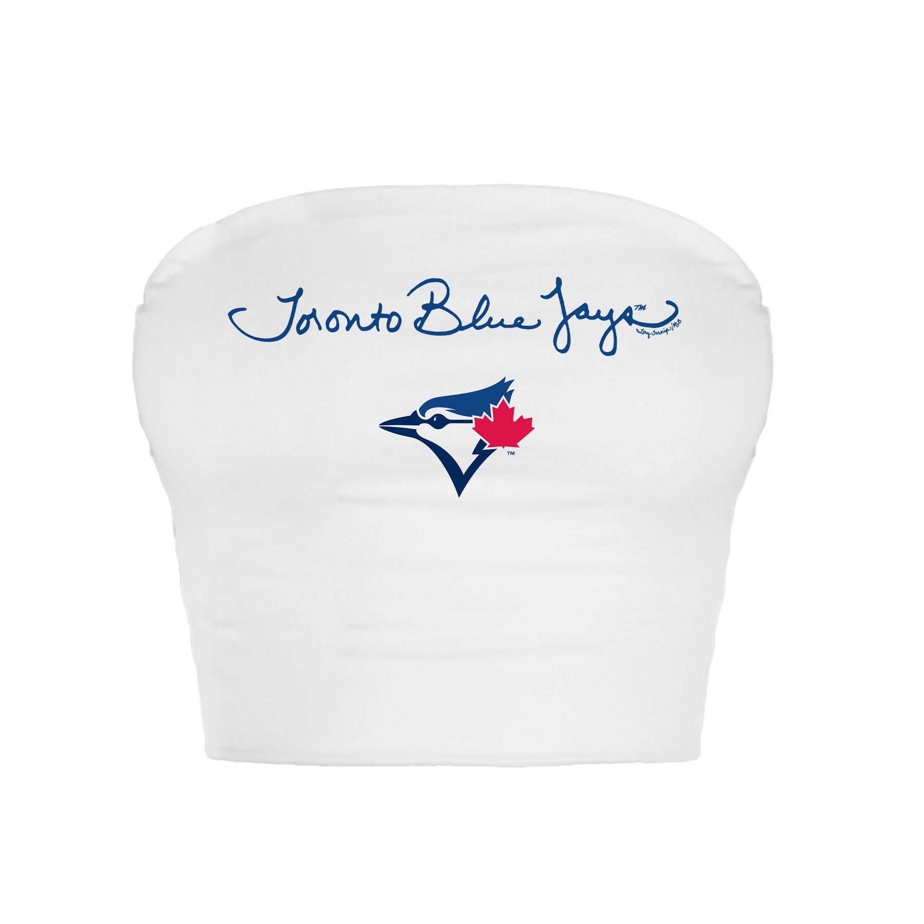 Toronto Blue Jays Logo Script Crop Tube Top