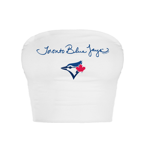 Toronto Blue Jays Logo Script Crop Tube Top