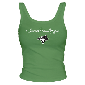 Toronto Blue Jays Logo Script Ribbed Tank - Tiny Turnip