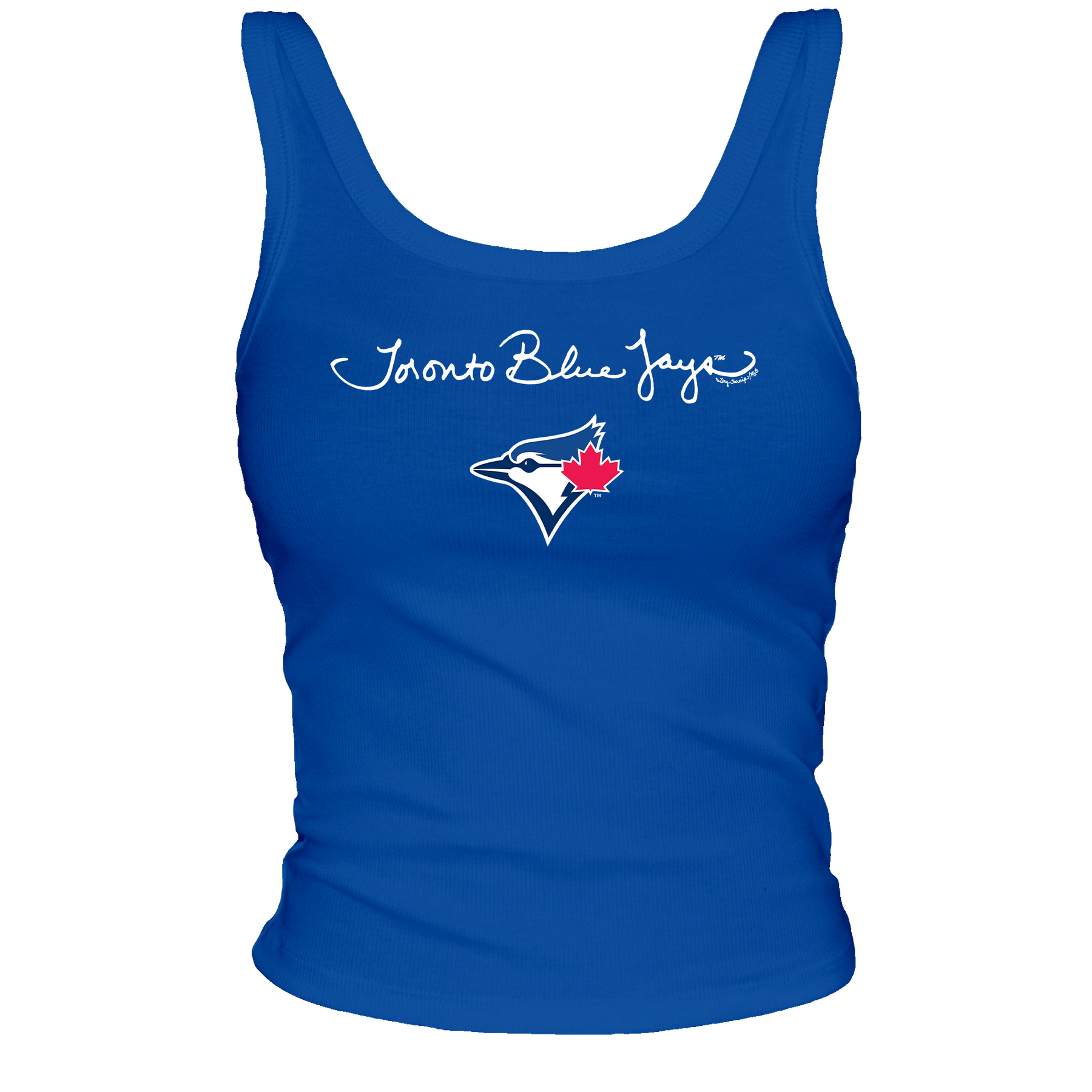 Toronto Blue Jays Logo Script Ribbed Tank - Tiny Turnip